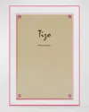Tizo Lucite Double Border Frame, 4" X 6" In Clear &amp; Pink