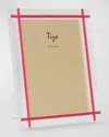 Tizo Contrast Inlay Lucite Frame, 4 X 6 In Clear/light Pink