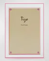 Tizo Lucite Double Border Frame, 5" X 7" In Pink