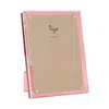 Tizo Lucite 5 X 7 Frame With Colored Lucite Back In Clear/pink