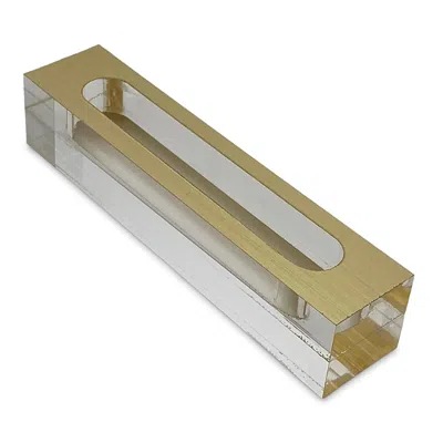 Tizo Lucite Mezuzah 4.5 In Gold