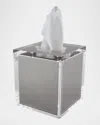Tizo Lucite Tissue Box Cover In Silver