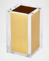 Tizo Lucite Tooth Brush Cup Holder In Gold