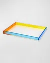 Tizo Lucite Tray, 12" X 8" In Blue