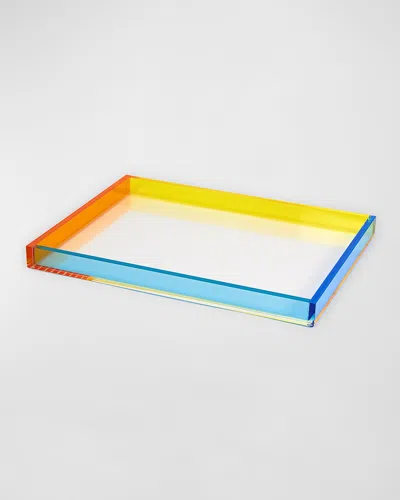 Tizo Lucite Tray, 12" X 8" In Blue