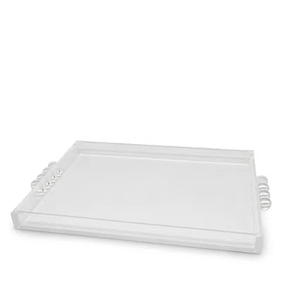 Tizo Lucite Tray With Bubble Handles In Transparent