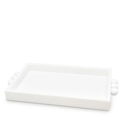 Tizo Lucite Tray With Bubble Handles In White