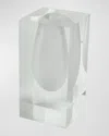 Tizo Design Lucite Frosted White Vase In Clear,frost White