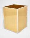 Tizo Lucite Waste Basket In Gold