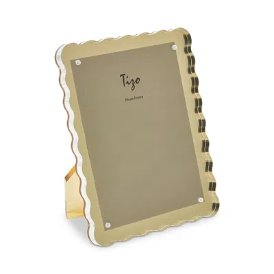Tizo Lucite Wave Frame, 5 X 7 In Gold