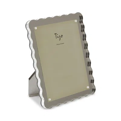 Tizo Lucite Wave Frame, 8 X 10 In Silver