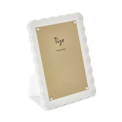 Tizo Lucite Wave Frame, 8 X 10 In White