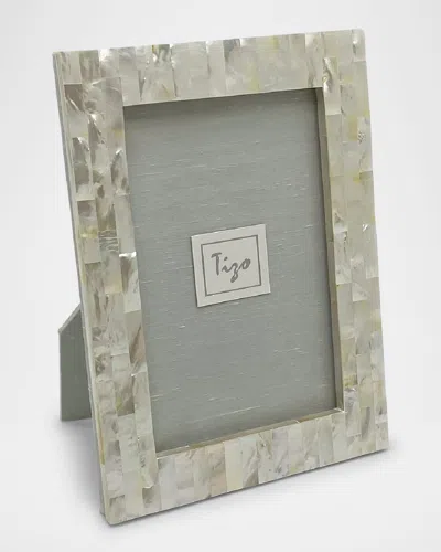 Tizo Mother Of Pearl 4 X 6 Picture Frame In Gray