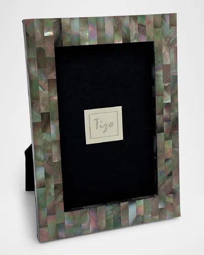 Tizo Mother Of Pearl Frame, 5" X 7" In Black
