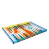 Tizo Multicolor Lucite Backgammon Set In Turquoise/orange