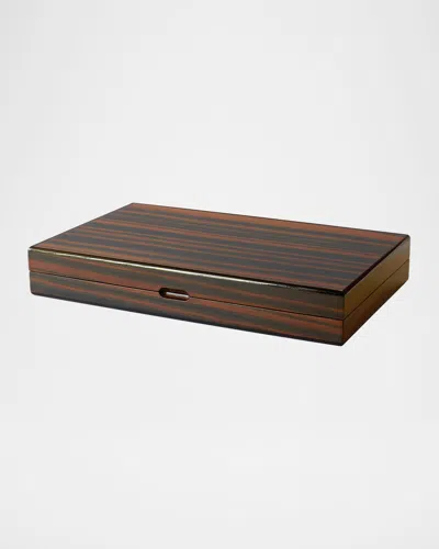 Tizo Polished Wood Backgammon Set In Brown