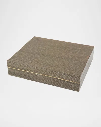 Tizo Polished Wood Cufflink Box In Brown