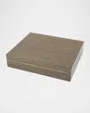 Tizo Polished Wood Cufflink Box In Grey