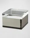 Tizo Design Lucite Square Small Box In Silver,clear