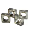 Tizo Smoke Color Crystal Napkin Holders, Set Of 4