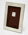 Tizo Sterling Crocodile Frame, 4" X 6" In Silver