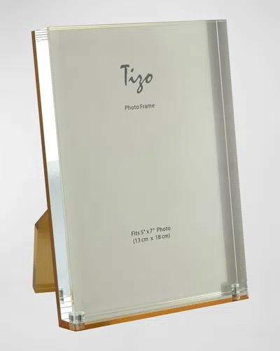 Tizo Lucite Easel Back Frame, 5" X 7" In Clear &amp; Gold