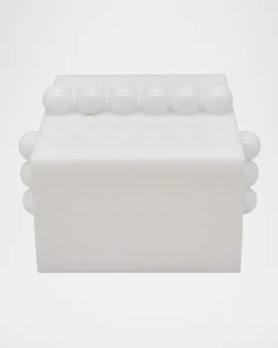 TIZO WHITE LUCITE BOX WITH BUBBLES