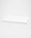 Tizo White Lucite Tray With Bubble Handles In White