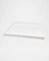 Tizo White Lucite Tray With Bubble Handles In White