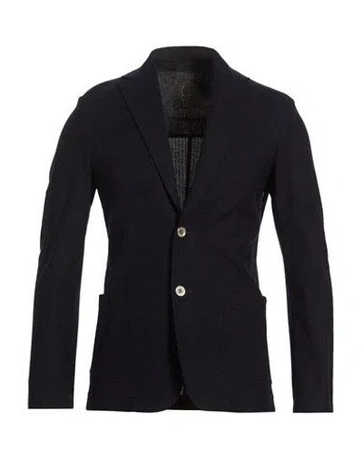 T-jacket By Tonello Man Blazer Blue Size M Cotton