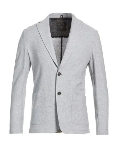 T-jacket By Tonello Man Blazer Grey Size L Cotton In Gray