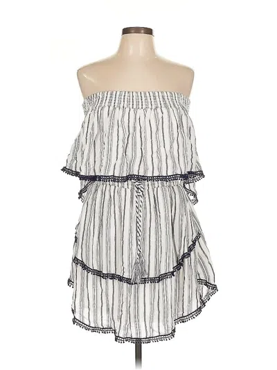 Pre-owned Tjd™ Casual Dress In White