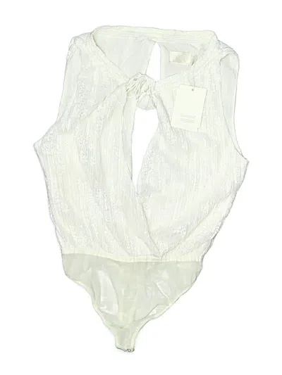 Pre-owned Tjd The Jetset Bodysuit In White