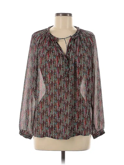 Pre-owned Tk Long Sleeve Blouse In Gray