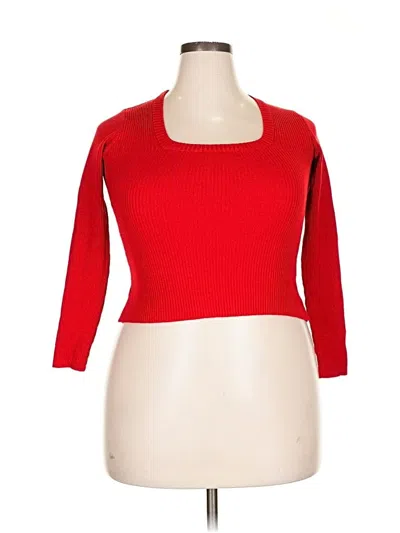 Pre-owned Tk Ted Kenton Cardigan Sweater In Red