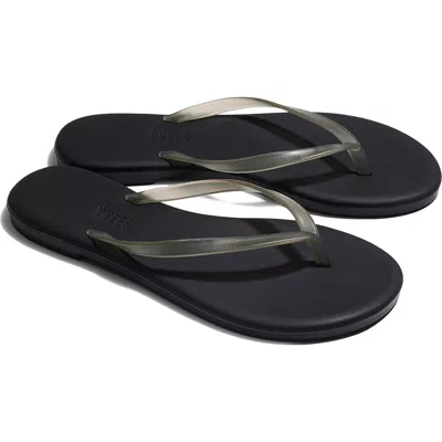 Tkees Aqua Jelly Flip Flops Onyx In Black