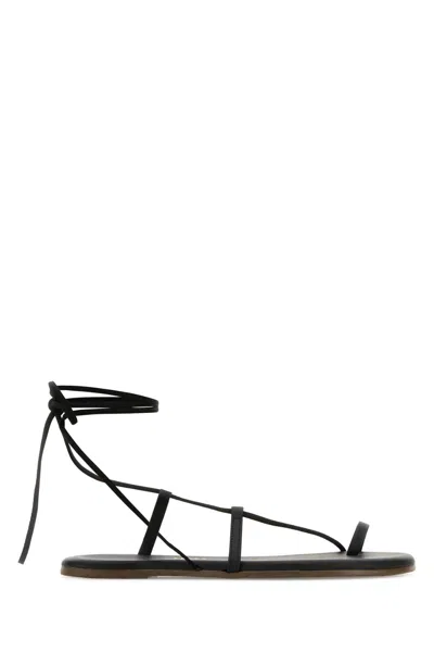 Tkees Black Leather Jo Sandals In Multi