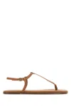 Tkees Camel Leather Mariana Thong Sandals In Brown