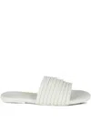 Tkees White High-strap Sandals With Design In Neutral