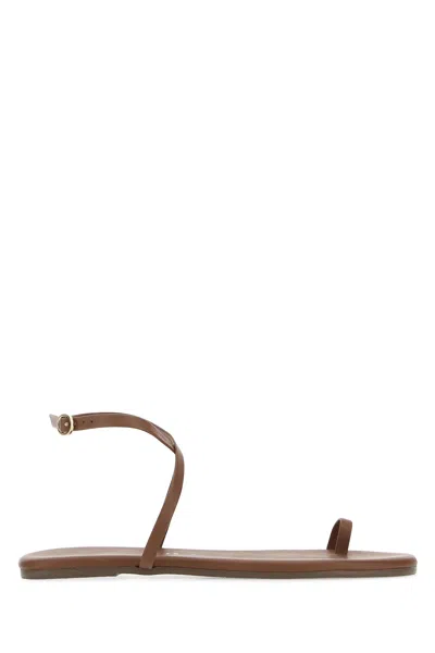 Tkees Chocolate Leather Phoebe Sandals In Brown