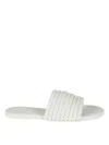 Tkees White High-strap Sandals With Design In White
