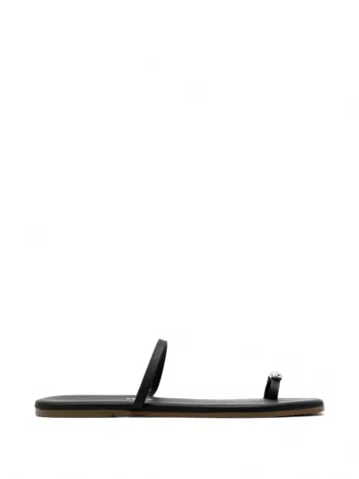 Tkees Colette Silver-tone Hardware Sandals In Black