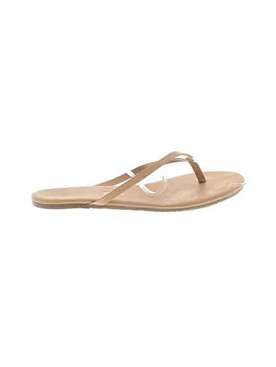 Pre-owned Tkees Flip Flops In Tan