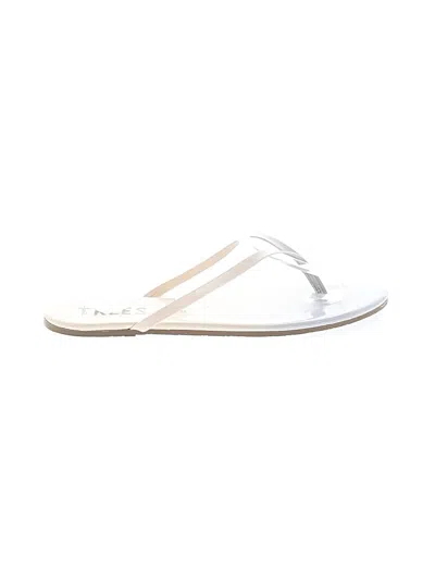 Pre-owned Tkees Flip Flops In White