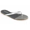 TKEES FRENCH TIPS THONG SANDAL IN SILVER STORM