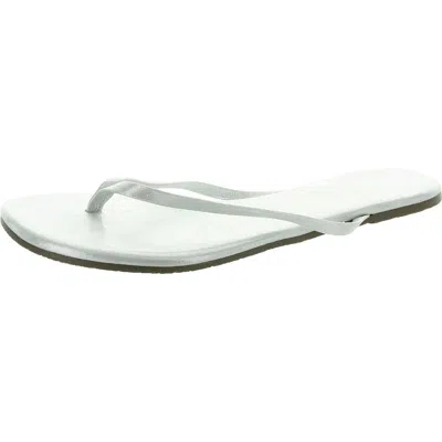 Tkees Glitters Womens Glitter Slide Flip-flops In White