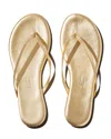 Tkees Metallics Leather Flip Flops In Gold