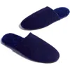 Tkees Ines Genuine Shearling Slipper In Navy