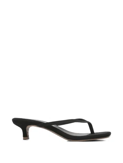 Tkees Julia Square Toe Suede Flip Flop In Black