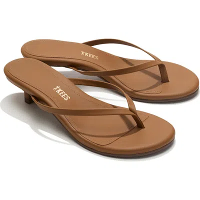 Tkees Julia Kitten Heel Flip Flop In Brown